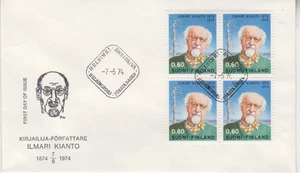 FINLAND  : 1974   FDC/ COVER - SCOTT # 547   BLOCK 4 / ILMARI KIANTO - Picture 1 of 1