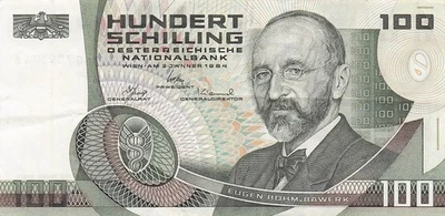 Austria 100/- 2.1.1984 P 150 Serie G - S Billete Circulado IJ 1 Foto 1 de 2