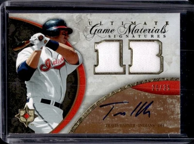 Camiseta deportiva Ultimate Travis Hafner Game 2006 automática #/35 Indians Foto 1 de 2