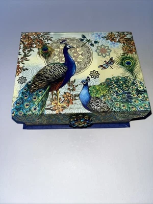 Punch Studio Decorative Box PEACOCK Rhinestones - Image 1 of 4