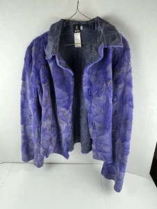Blau gefärbte Nerz Pelz Jacke Damen Größe 44 Made in Italy V - Bild 1 von 7