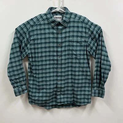 Camisa Mountain Khakis Para Hombre Grande Azul Franela con Botones a Cuadros Foto 1 de 4