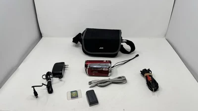 JVC Everio GZ-MS120RU Camcorder (Red) W/Case, Cables & 4GB SD - Image 1 of 4