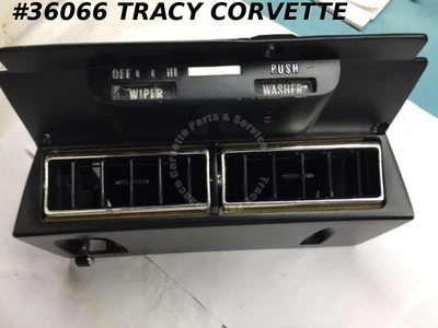 Interruptor limpiaparabrisas Corvette 1973-1976 bisel placa centro con aire acondicionado muy bonito Foto 1 de 4