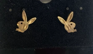 14kt Gold Playboy Bunny Paar Ohrringe Vintage - Bild 1 von 4