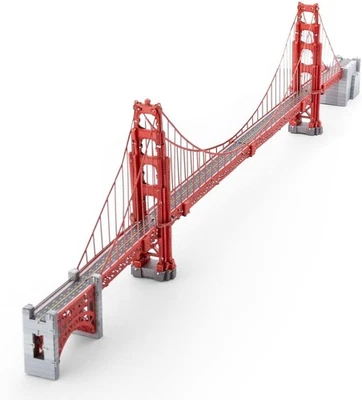Metal Earth Premium Golden Gate Bridge 3D Laser Cut Model Tweezers 20131 - Image 1 of 3