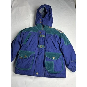 Climate control vintage 90s 4T little boy jacket heavy duty blue green corduroy  - Picture 1 of 16
