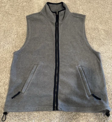 Chaleco Glory Desteñido Para Hombre M Gris Bolsillos Frontales Cremallera Completa Sin Mangas Versátil Foto 1 de 4