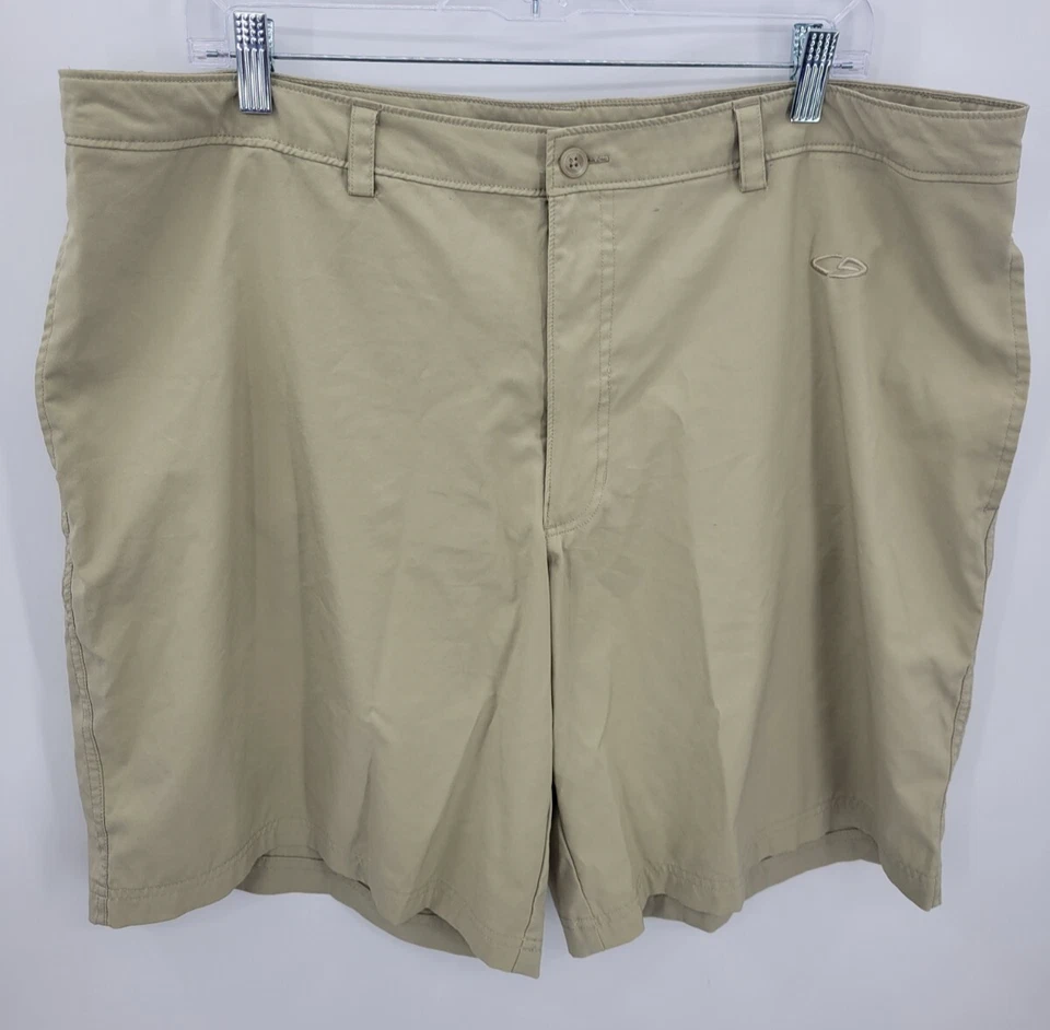 Champion C9 Shorts Mens 42 Tan Khaki Flat Front Casual Pockets Performance Chino - Image 1 of 4