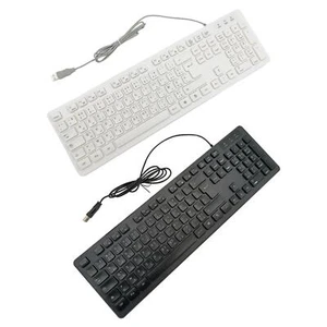 Wired Keyboard Mechanical Keyboard USB Interface Black Mute Keypad French - Picture 1 of 7