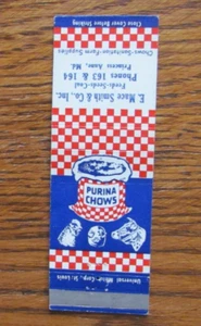 PURINA CHOWS MATCHBOOK COVER: MACE SMITH PRINCESS ANNE, MARYLAND MATCHCOVER -A8 - Picture 1 of 2