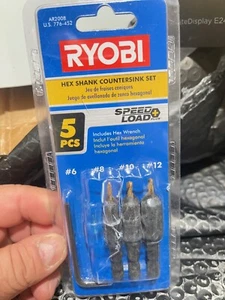 Ryobi 4 Piece Hex Shank Countersink Set AR2008 1 MISSING #8 BIT (U1) - Picture 1 of 4