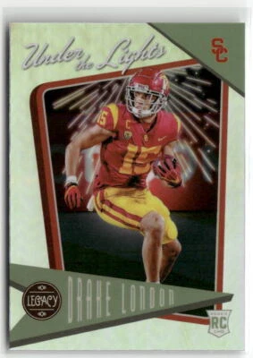 2022 Panini Legacy #UL-9 Drake London Under the Lights RC USC ☘️726 - Image 1 of 2