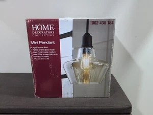 Home Decorators 1-flammige Pendelleuchte mit bernsteinbeschichtetem Glasschirm und Vintage Glühbirne - Bild 1 von 1