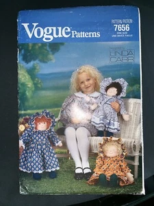 UNCUT VOGUE Sewing Pattern 7656 LINDA CARR DOLL BODY CLOTHES BONNET 17" - Picture 1 of 2