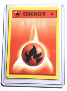 NM 1ª Edición SHADOWLESS Pokemon ENERGÍA DE FUEGO Juego Base de Cartas 98/102 Primera Edición. - Imagen 1 de 1