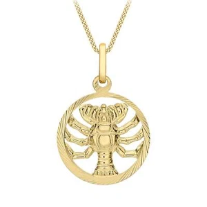 Zamel's 9ct Yellow Gold Cancer Zodiac Women's Pendant Elegant Jewellery - Picture 1 of 1