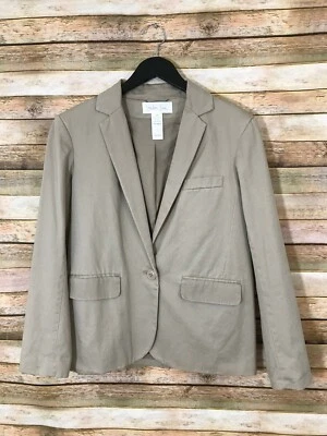 Chaqueta Blazer London Jean Mujer Color Avena/Bronceado Talla 8 Algodón Carrera Foto 1 de 4