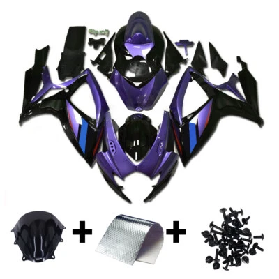 Purple Black Fairing Kit for 2006 2007 Suzuki GSXR600 GSXR750 Fairings Bodywork — 第 1/4 张图片