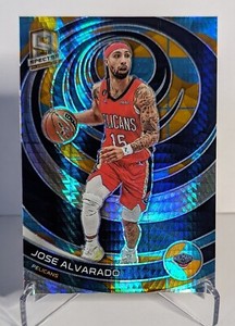 2022-23 Panini Spectra Jose Alvarado #137 Asia Blue Orange Prizm #'d /49
