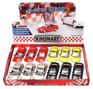 LEXUS IS300 DIECAST CAR - BOX OF 12 1/36 SCALE DIECAST MODEL CARS, ASSORTED - Picture 1 of 5