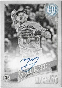 Topps Gypsy Queen 2018 blanco y negro Manny Machado automático/50 - Imagen 1 de 2