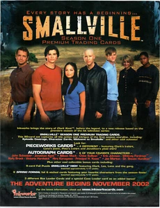 SMALLVILLE SEASON ONE 2002 INKWORKS SUPERMAN SALES ADVERTISING SELL SHEET - Picture 1 of 2