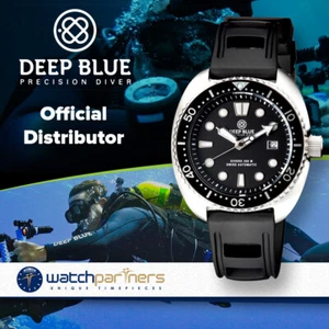 Deep Blue MILITARY DIVER 300 Swiss Automatic watch 44mm Black Bezel Black dial - Picture 1 of 3