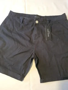 Brave Soul Mens Black Chino Shorts Size XL - Picture 1 of 8