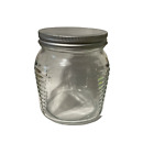 Vintage Glass Kitchen Canister /Pantry Storage Jar With Metal Lid 5? Pantry Jar