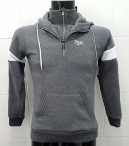 NEU Everlast Damen CS Viertelreißverschluss OTH Hoodie, Char meliert/weiß - 10 (S) - Bild 1 von 5