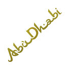 Lettering Abu Dhabi 50 cm gold car door rear window sticker tattoo decoration film