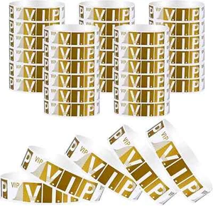 100 Pcs VIP Wristbands for Events Waterproof Paper Bracelets Lightweight Event W - Picture 1 of 6