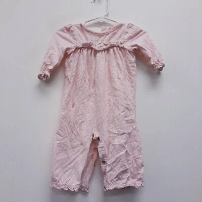BABY GIRLS CHAPS PINK BODYSUIT SIZE 6M WITH SNAP AND RUFFLES  100%COTTON  - Image 1 of 4