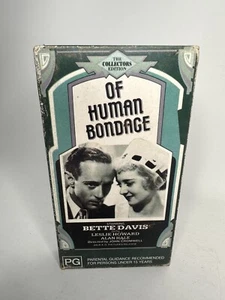 OF HUMAN BONDAGE VHS VIDEO BETTE DAVIS COLLECTORS EDITION - Picture 1 of 3