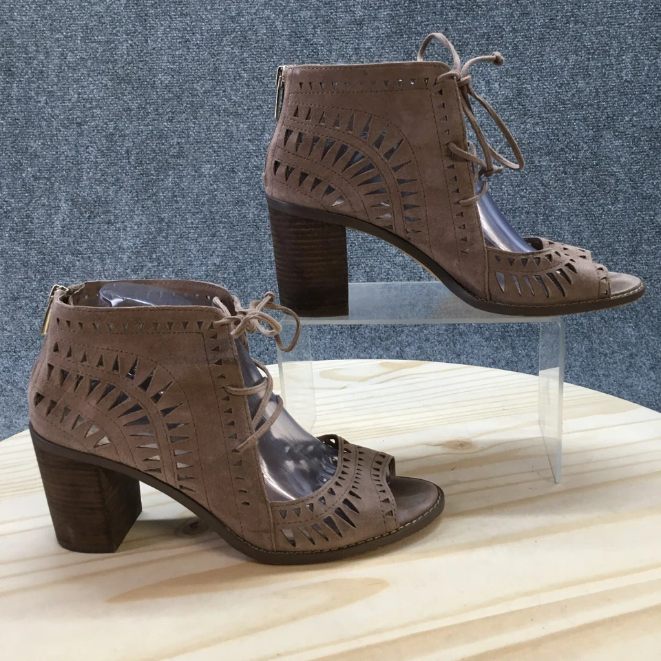 Vince Camuto Sandals Womens 8.5 M Tarita Gladiator Brown Leather Lace Up Heels - Image 1 of 4