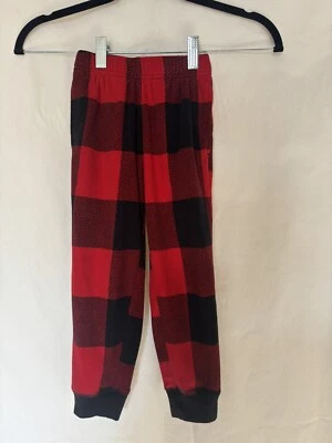 Pantalones de pijama de lana a cuadros rojos azul marino antiguos niñas talla XS 5 B7 Foto 1 de 3