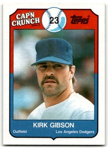 1989 Topps Cap'n Crunch Kirk Gibson Los Angeles Dodgers #2