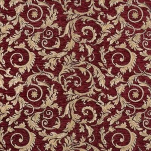 Crimson leaf Chenille 54" Wide upholstery furniture Fabric drapery - Picture 1 of 1
