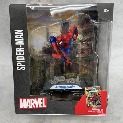 Figura posada Mcfarlane Toys Marvel Spider-Man #6 escala 1:10 con escena - caja Dmg Foto 1 de 4