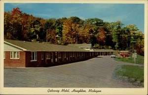 Houghton,MI Gateway Motel Michigan Postcard - Picture 1 of 2