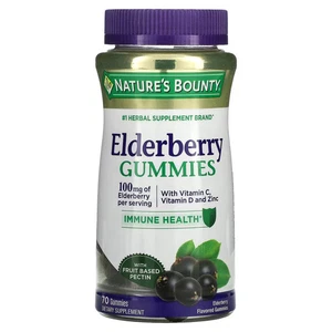 2 x Nature's Bounty, Holunder Gummis, 100 mg, 70 Gummis - Bild 1 von 2