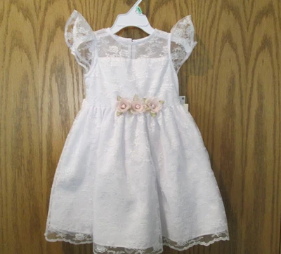 NUEVO CON ETIQUETAS Vestido de Fiesta Laura Ashley Laura Talla 3T Elegante Encaje Superpuesto Falda en Capas Foto 1 de 4