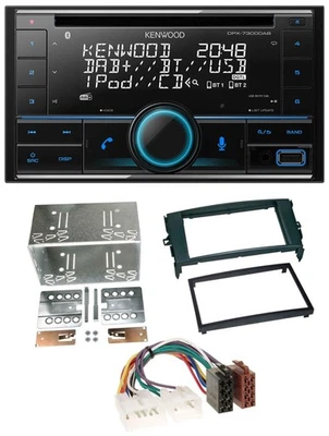 Kenwood CD 2DIN DAB USB MP3 Bluetooth Autoradio für Toyota Auris 07-12 schwarz - Bild 1 von 4