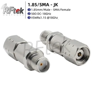 Precision 1.85mm Male To SMA Female 18G MicroWave Adapter MMwave Test Connector - Picture 1 of 6