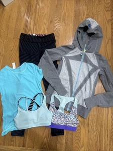Ivivva by Lululemon Lot of 5 Pant Jacket Hoodie Bra Tank Top Shirt Girl Sz 10/12 - Picture 1 of 24