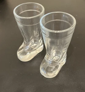Paar Mod Dep italienische Klarglas Stiefel Schnaps/Likör Gläser Mid Century - Bild 1 von 7