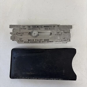 The Fibre-Metal Products Co. Weld Fillet Gage Metric Welding Gauge Made in USA - Picture 1 of 2