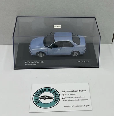 1:43 ALFA ROMEO 156 SALOON 1997 NUVOLA BLUE MINICHAMPS - Image 1 of 4