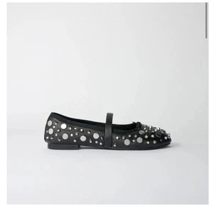 Maje ballet flats size 8.5 / 39 Fabby Studded black Mary Jane punk grunge 90s - Picture 1 of 17